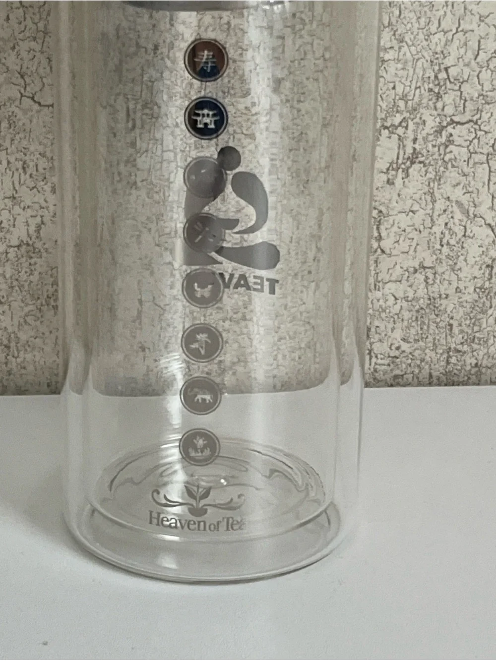 Teavana Tea Rhapsody Double Wall Glass Tumbler 16oz Stainless Steel Strainer Box